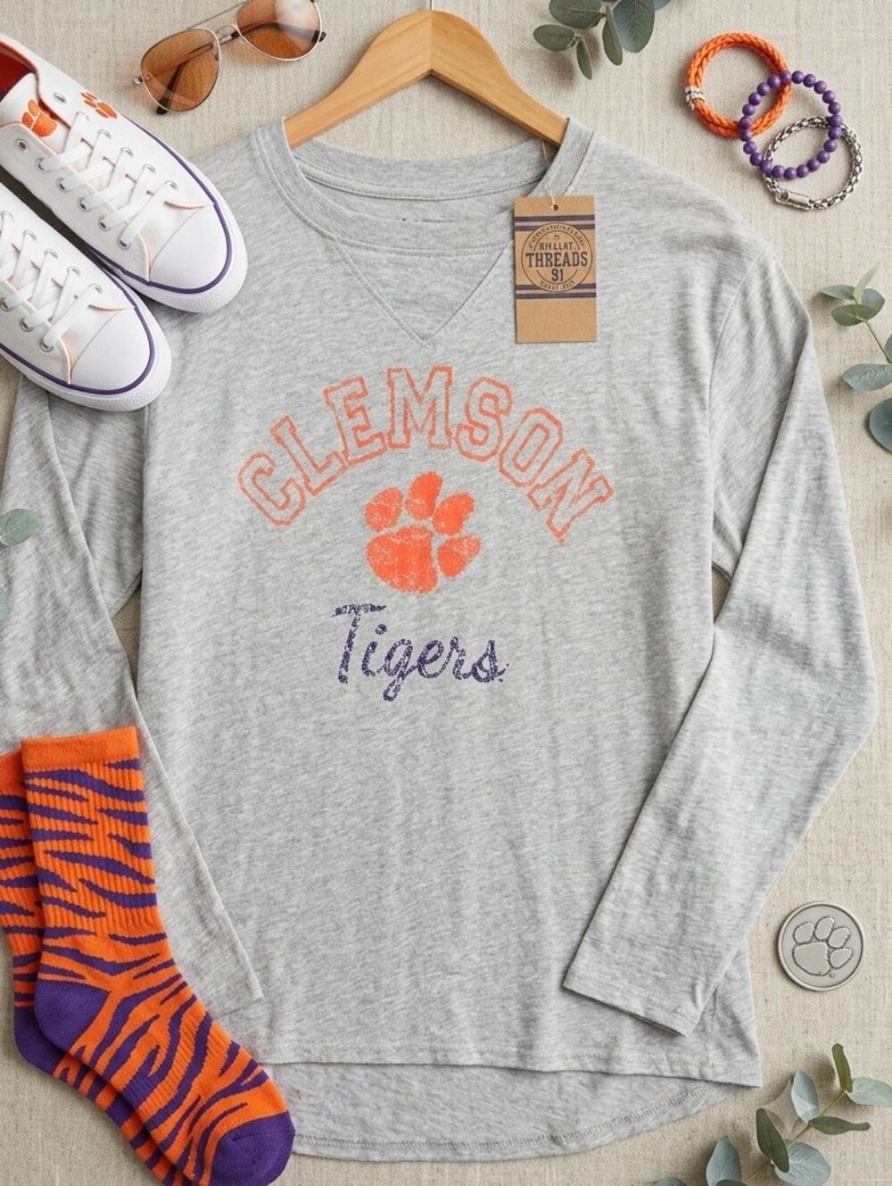 βRivalry Threads Clemson Tigers Long Sleeve Shirt NWT - Size Large